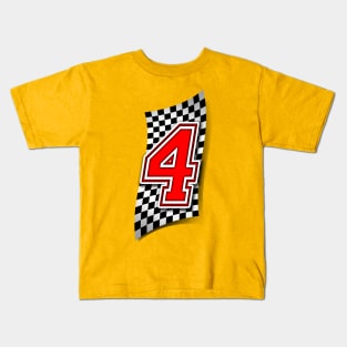 Racer Number 4 Kids T-Shirt